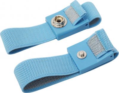 ESD Textilarmband antiallergisch 10mm DK hellblau